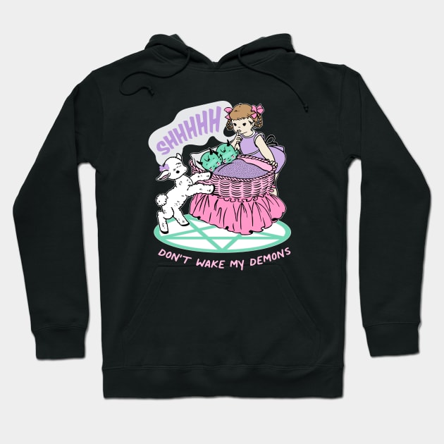 Don't Wake My Demons Hoodie by awfullyadorable